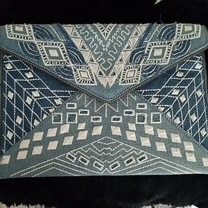 Rebecca minkoff denim clutch